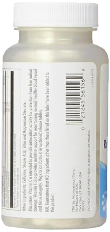 Kal C-500 con RH y Bioflavonoides liberación sostenida tabletas, 500 mg, 100 unidades