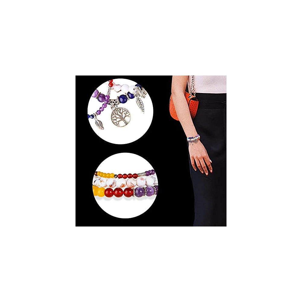 Pulseras y tobilleras chakras con cuentas de jaspe