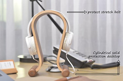 Soporte de madera para auriculares