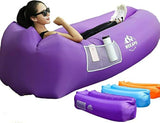 WEKAPO Tumbona inflable de aire sofá hamaca, portátil