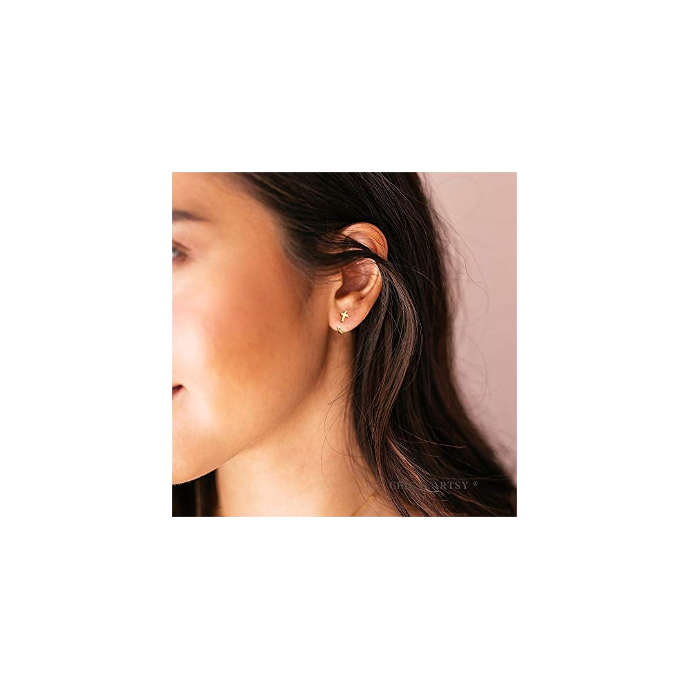 Aretes plata pequeños para mujer