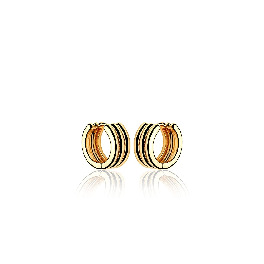 Aretes chapados en oro tipo arracadas para mujer