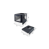 Caja de arena plegable para gatos con tapa