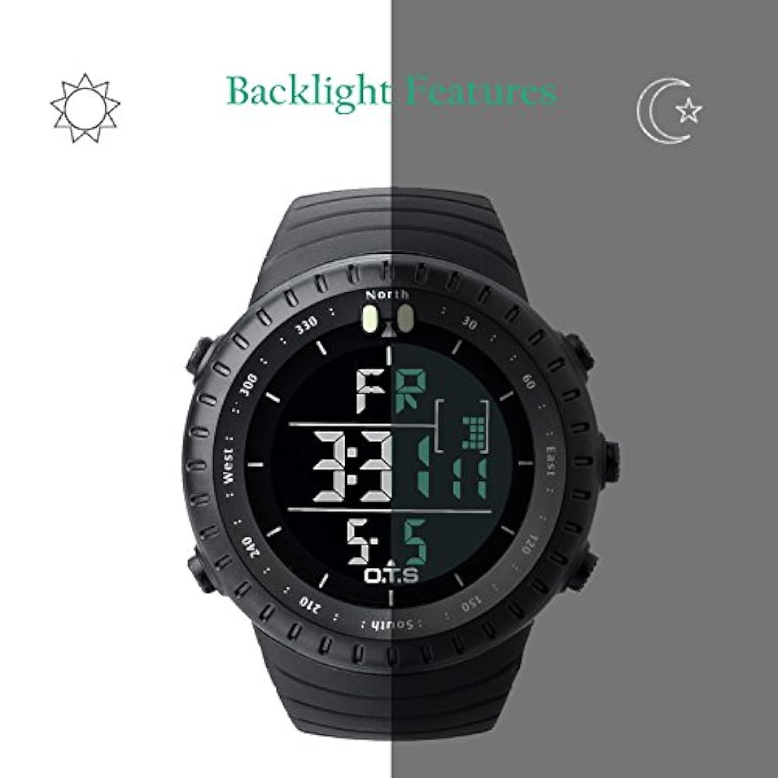 Reloj pulsera digital con mecanismo de cuarzo