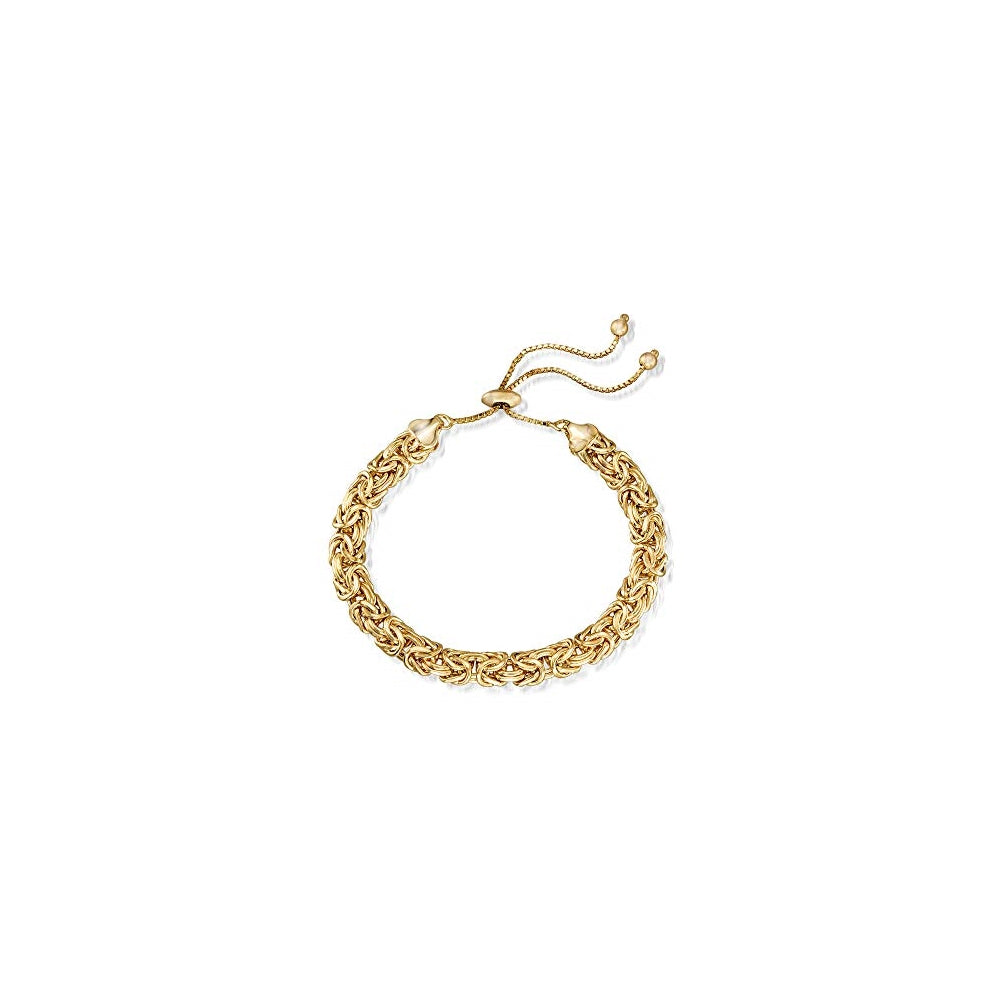 Pulseras y tobilleras de bolo bizantino plata chapada en oro