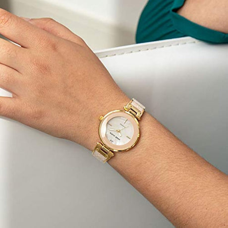 Anne Klein - Reloj de pulsera con esfera de diamante