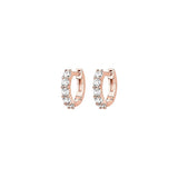 Aretes tipo argolla de plata esterlina  para mujer