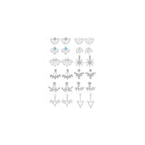 Aretes de flor de loto de circonita cúbica