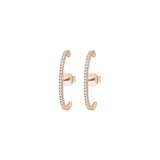 Aretes tipo dormilona chapados en oro de 14 quilates