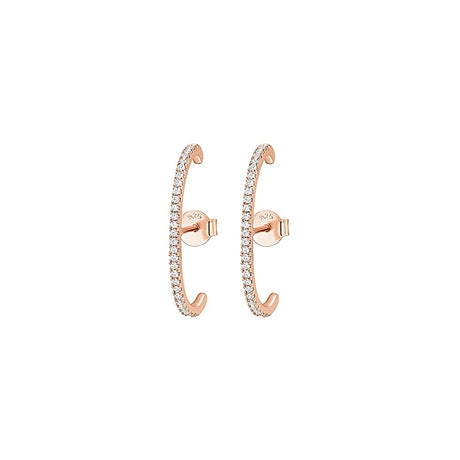Aretes tipo dormilona chapados en oro de 14 quilates