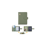 Porta Documentos y Tarjetas Soporte para pasaporte verde