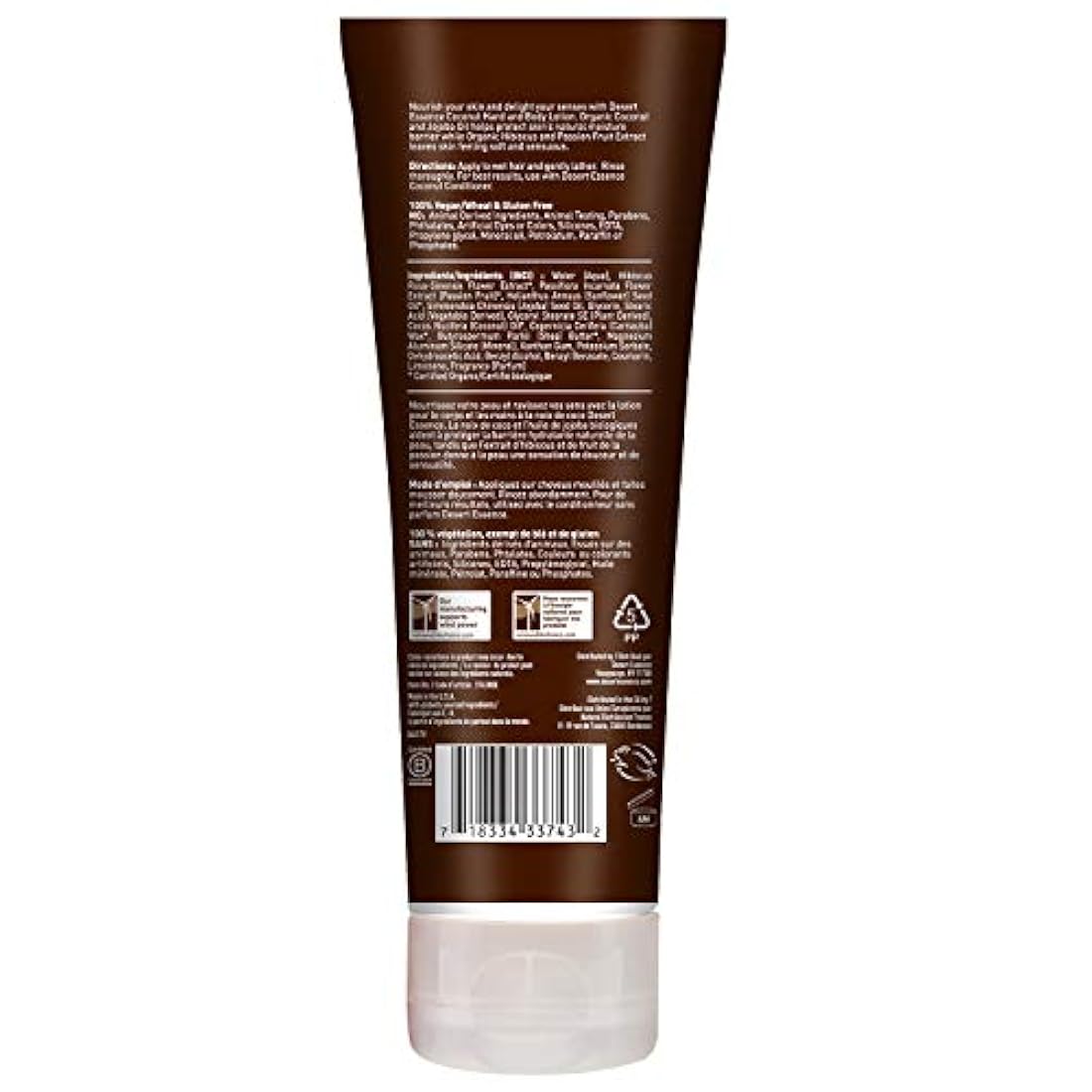 Desert Essence - Loción manos y cuerpo de Coco, 8 fl oz