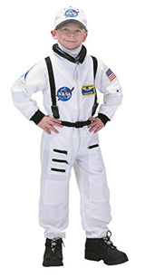 Traje de Astronauta con parches de la NASA y broches, Blanco