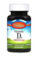 Carlson vitamina D3 1000 IU, salud ósea, 1