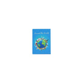 Porta Documentos y Tarjetas diseño de mapas del mundo azul