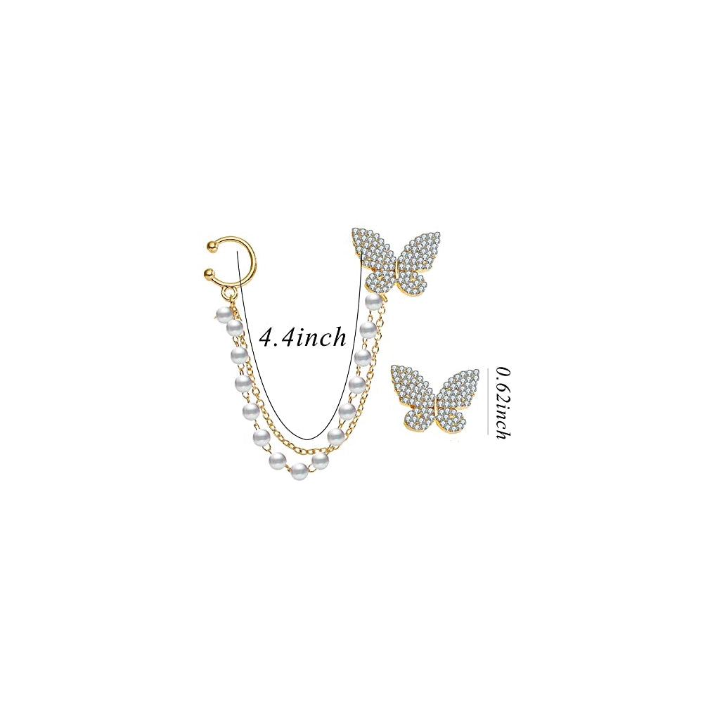 Aretes de hoja sin perforaciones para mujer