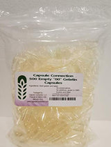 Capsule Connection 500 00 - Cápsulas vacías de gelatina, bolsa resellable, natural, sin aditivos