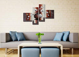 Lienzo decorativo moderno 100% pintado a mano  4 unidades