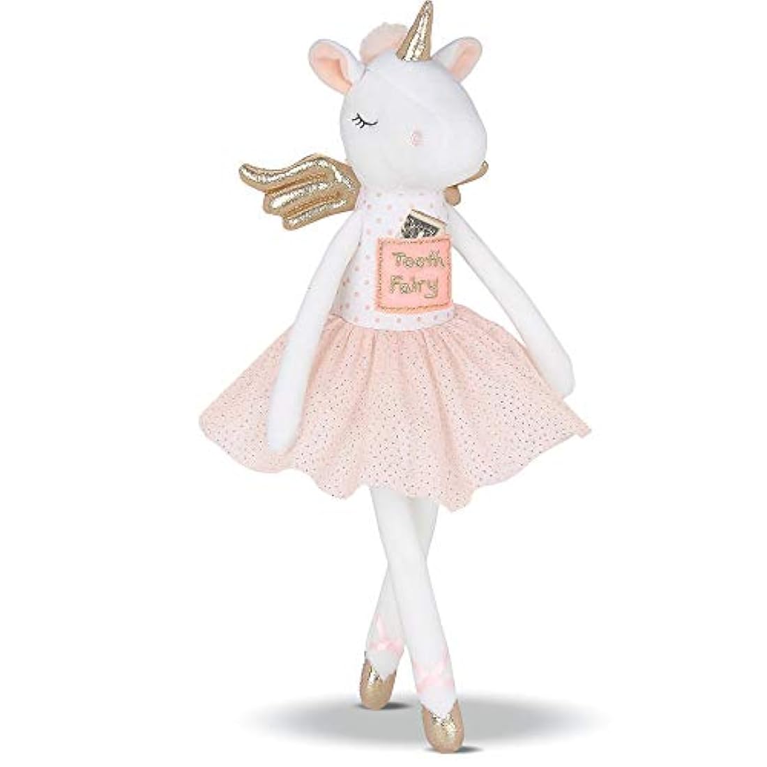Muñeco de peluche suave con dientes de unicornio