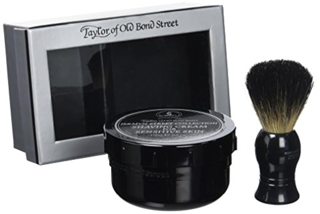 Crema de afeitado 150 g negro Set 2 PC Juego de afeitado