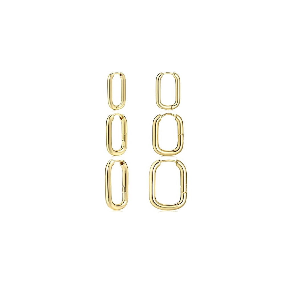 Aretes para mujer chapadas en oro de 14 quilates