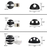 24 soportes autoadhesivos para cables de oficina