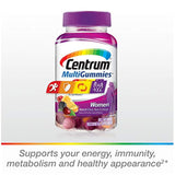 Centrum MultiGummies Gummy Multivitamina para mujer 50 Plus, con vitamina D3, B6 y B12, suplemento multivitamina/multimineral – 90 unidades