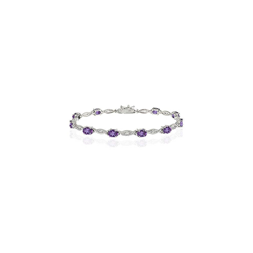 Pulseras y tobilleras de tenis de plata de ley auténtica