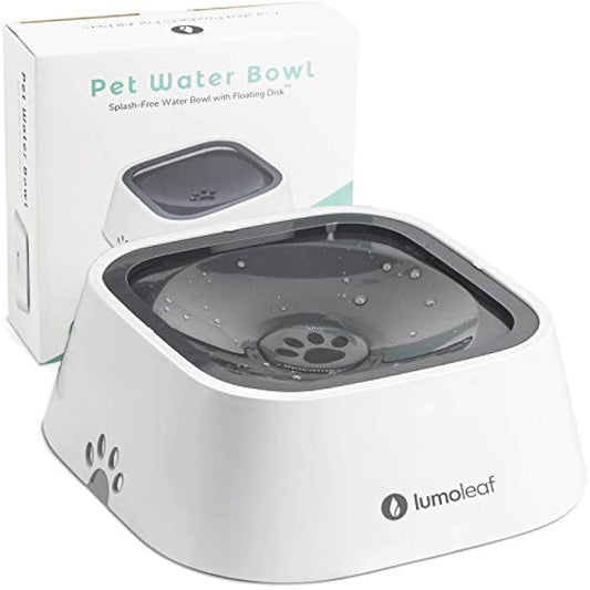 LumoLeaf Tazón de agua para perro, cuenco de agua sin derrames, cuenco de agua para perros, gatos y mascotas