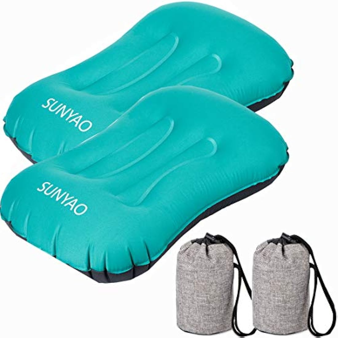 SUNYAO Almohadas de camping inflables ultraligeras