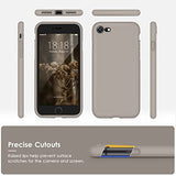 DTTOCASE - Funda para iPhone SE 2022/2020, iPhone 8, iPhone 7, funda de silicona líquida para iPhone SE 8 7 de 4.7 pulgadas, funda protectora suave y sedosa colorida para niñas y mujeres, piedra