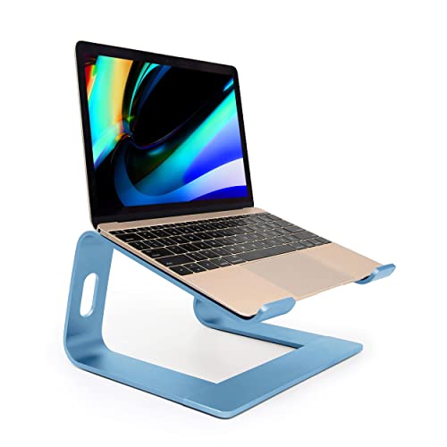 Soporte ergonómico de aluminio para laptop, soporte de computadora portátil, elevador desmontable para laptop, soporte para portátil compatible con MacBook Pro/Air HP Lenovo Samsung, Dell, todos los portátiles de 10 a 17.3 pulgadas (azul cielo)