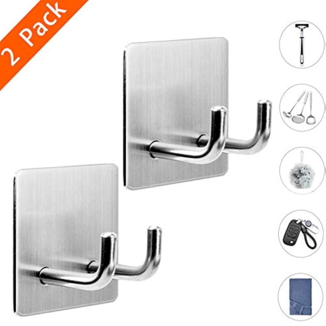 ganchos de pared de acero inoxidable  Jutoe