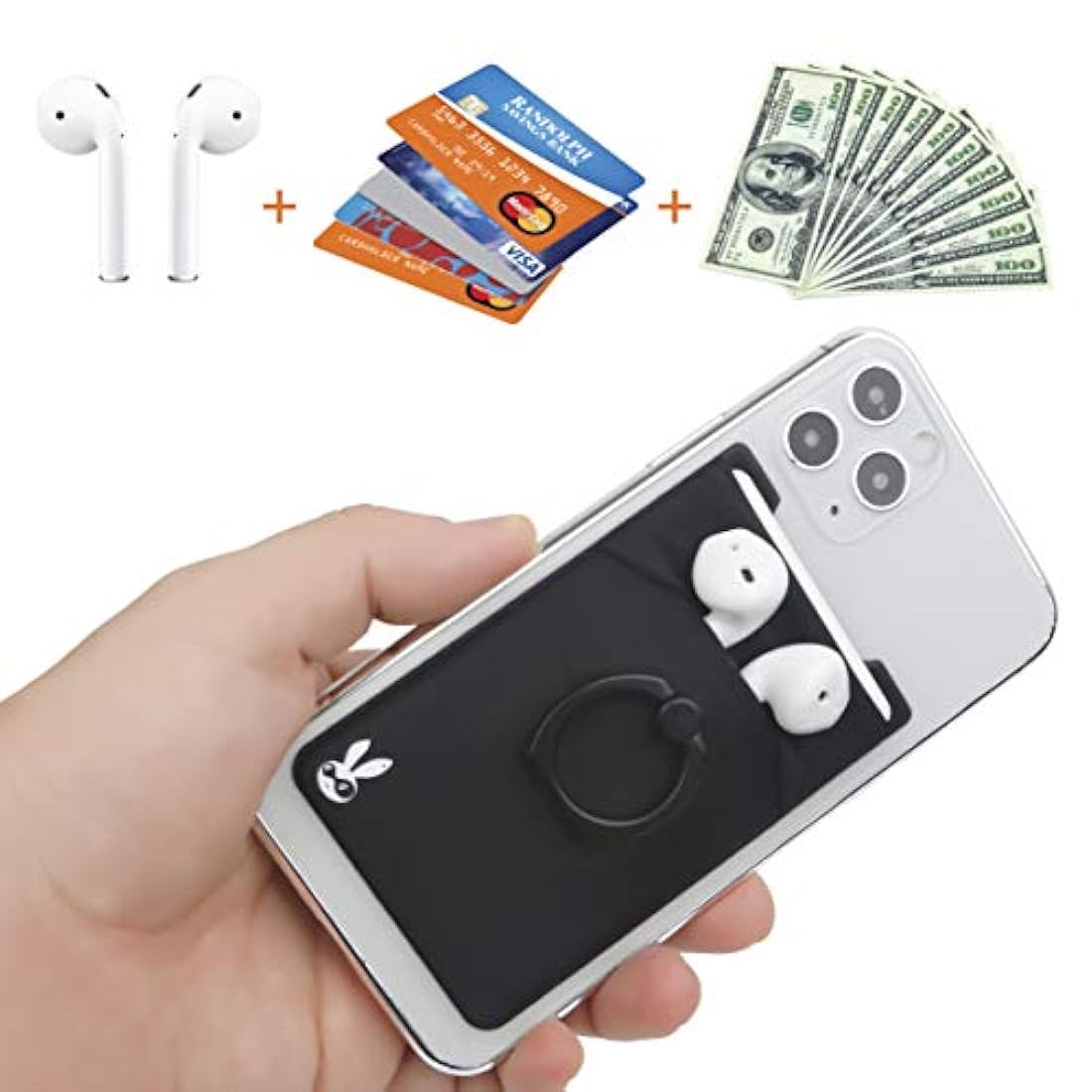 Funda para teléfono celular 5 en 1 con soporte para tarjeta