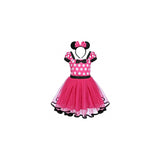 Disfraces de princesa con lunares rosado talla 2 años
