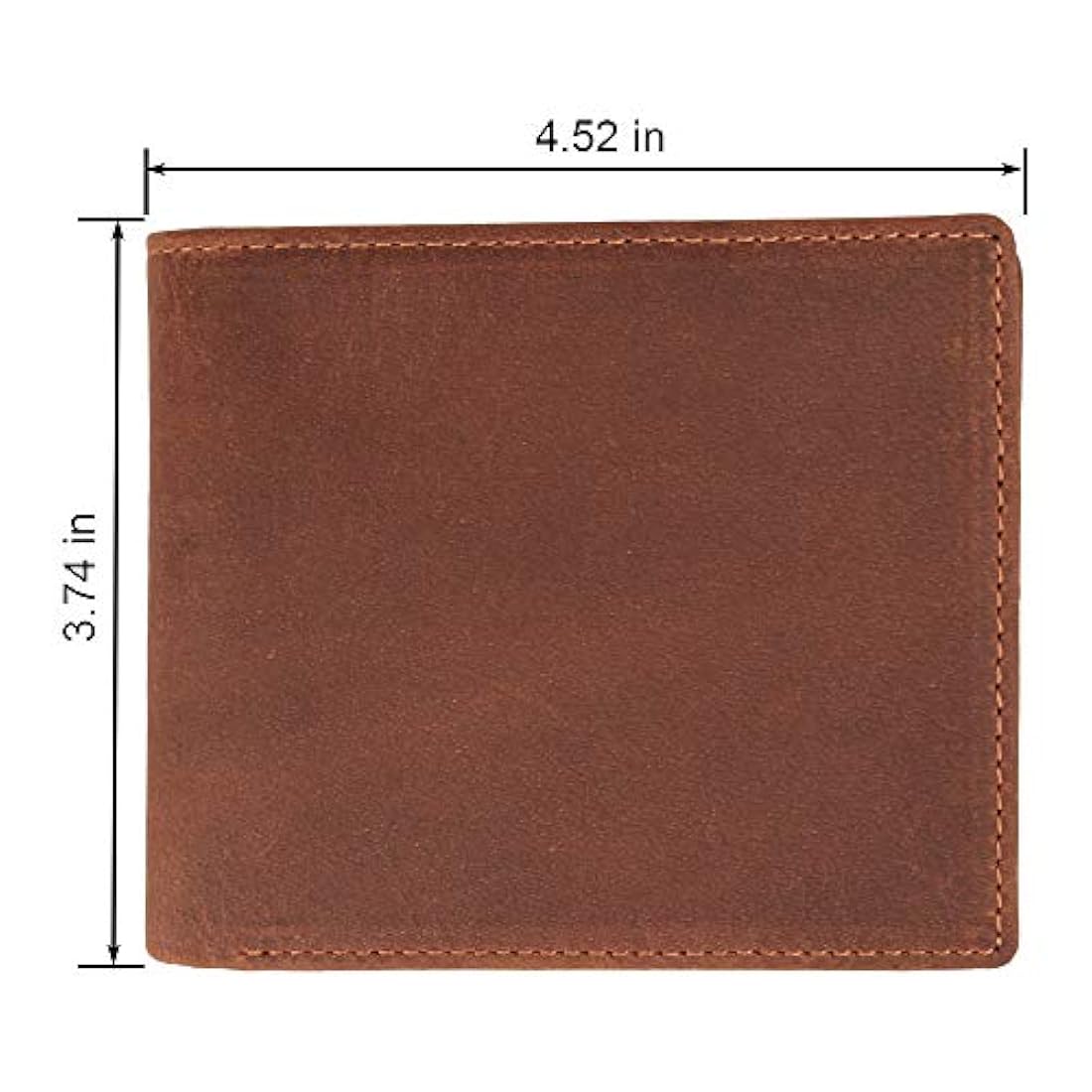 Cartera de piel personalizada para hombre, con grabado