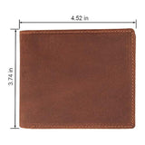 Cartera de piel personalizada para hombre, con grabado