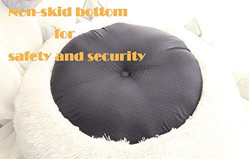 Cama redonda de felpa suave para perros pequeños BODISEINT