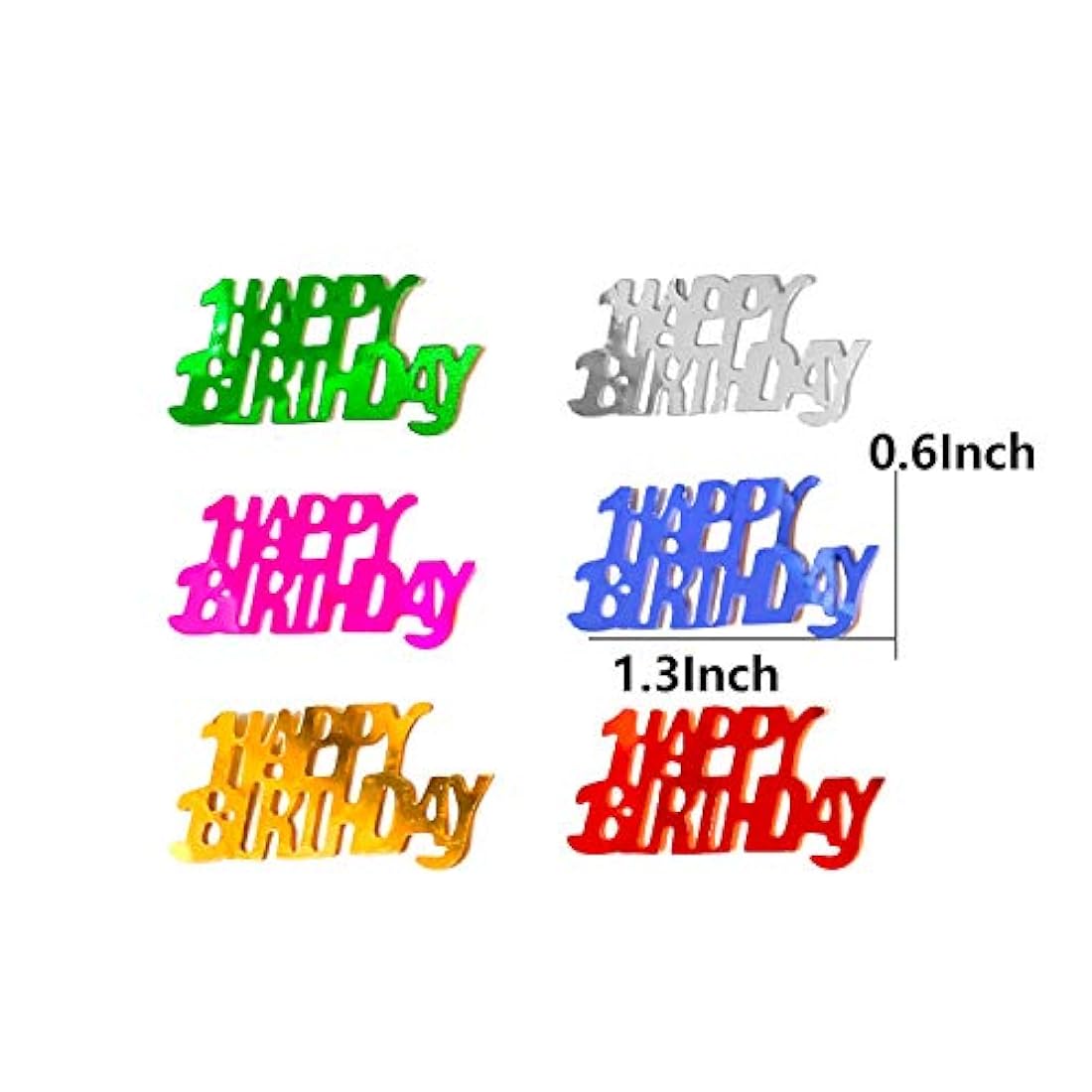 Confeti de cumpleaños metálico de papel de aluminio