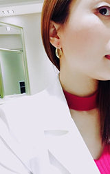 Plated Earring Hoop Estilo redondo tres para el aniversario