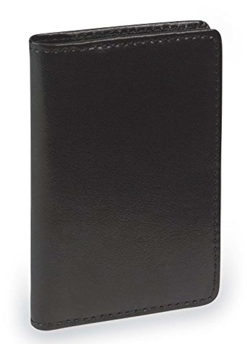 tarjetero de piel auténtica, estuche para 25 tarjetas
