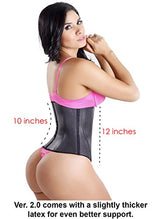 Lady Slim Cintura de látex colombiano Cincher / Trainer / Trimmer / Corset Weight Loss Shaper Black V2 L