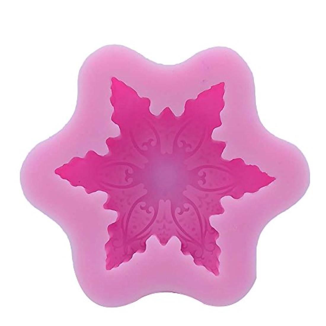 Moldes de silicona para jabón de copo de nieve 3D para hacer jabón, fondant, decoración de tartas, moldes de silicona hechos a mano