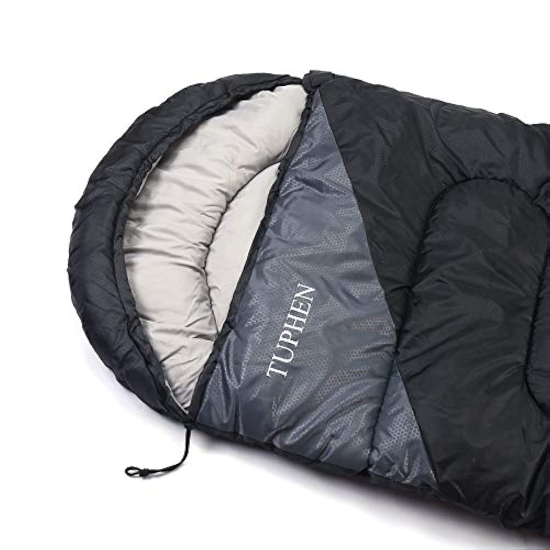 Bolsa de dormir para camping impermeable/Negro y gris.TUPHEN