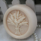 Grainrain - Moldes de jabón de silicona para hacer jabón, diseño de flores de lavanda