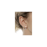 Aretes de flor de loto para mujer