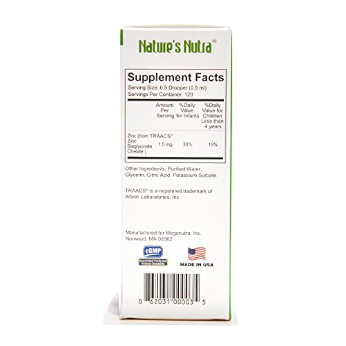 De la Naturaleza Nutra Vida Feliz Zinc 2oz 60 ml, sabores
