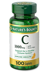 Vitamina C + rosa caderas por Nature 's Bounty. La vitamina C es una vitamina líder para el apoyo inmunológico de 1000 mg, 100 cápsulas recubiertas.