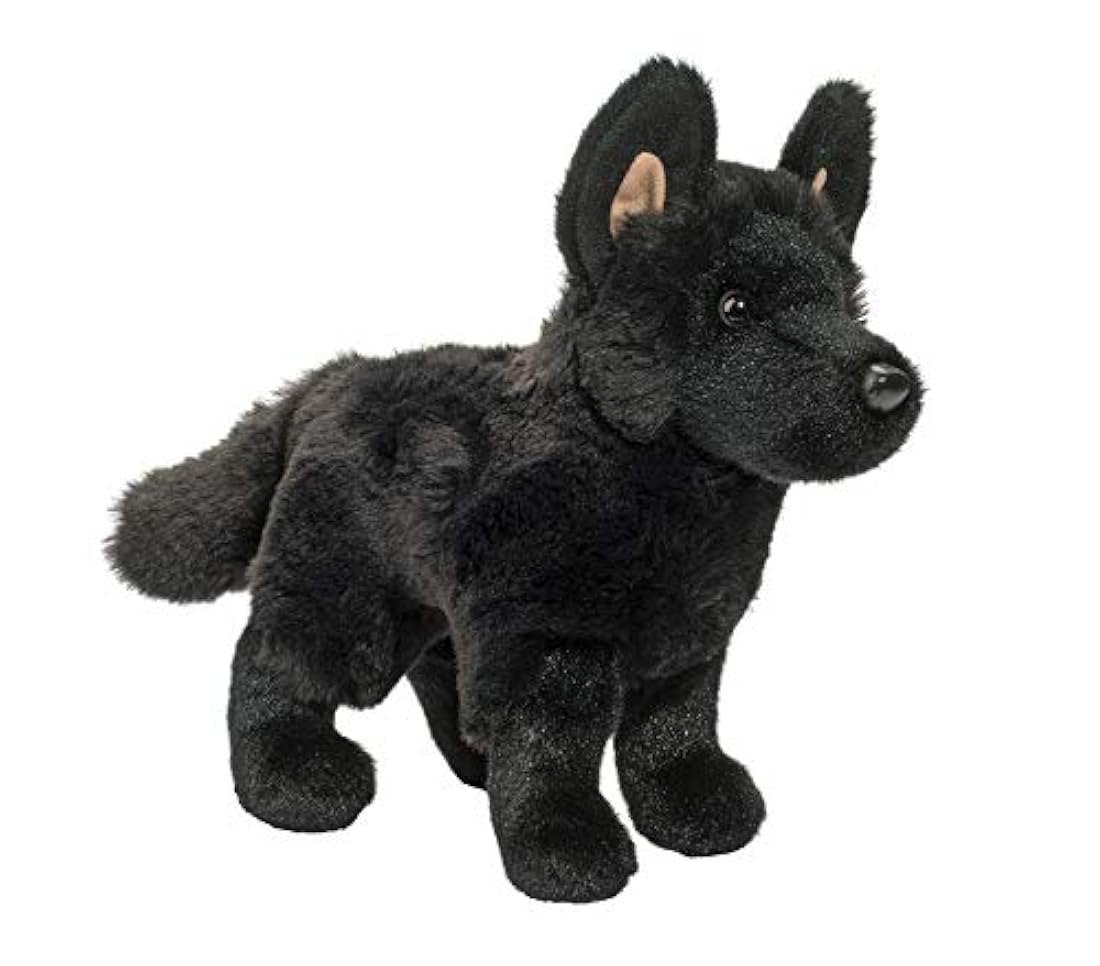 Douglas Harko - Peluche de perro de pastor alemán negro