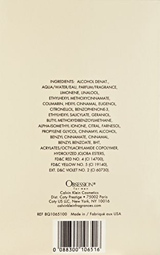 Calvin Klein OBSESSION para Hombre Eau de Toilette